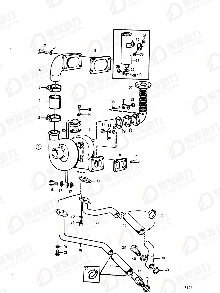volvo penta Gasket 424888 Drawing volvo penta Gasket 424888 Drawing